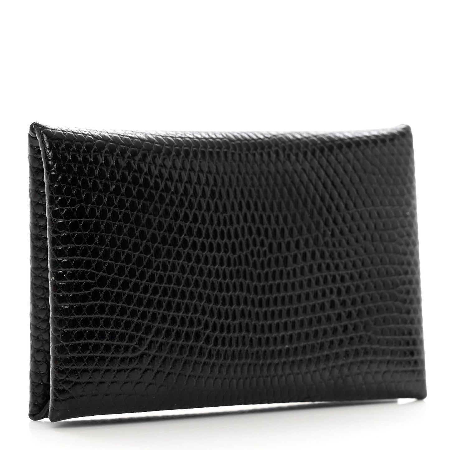 Lizard Calvi Card Case Black