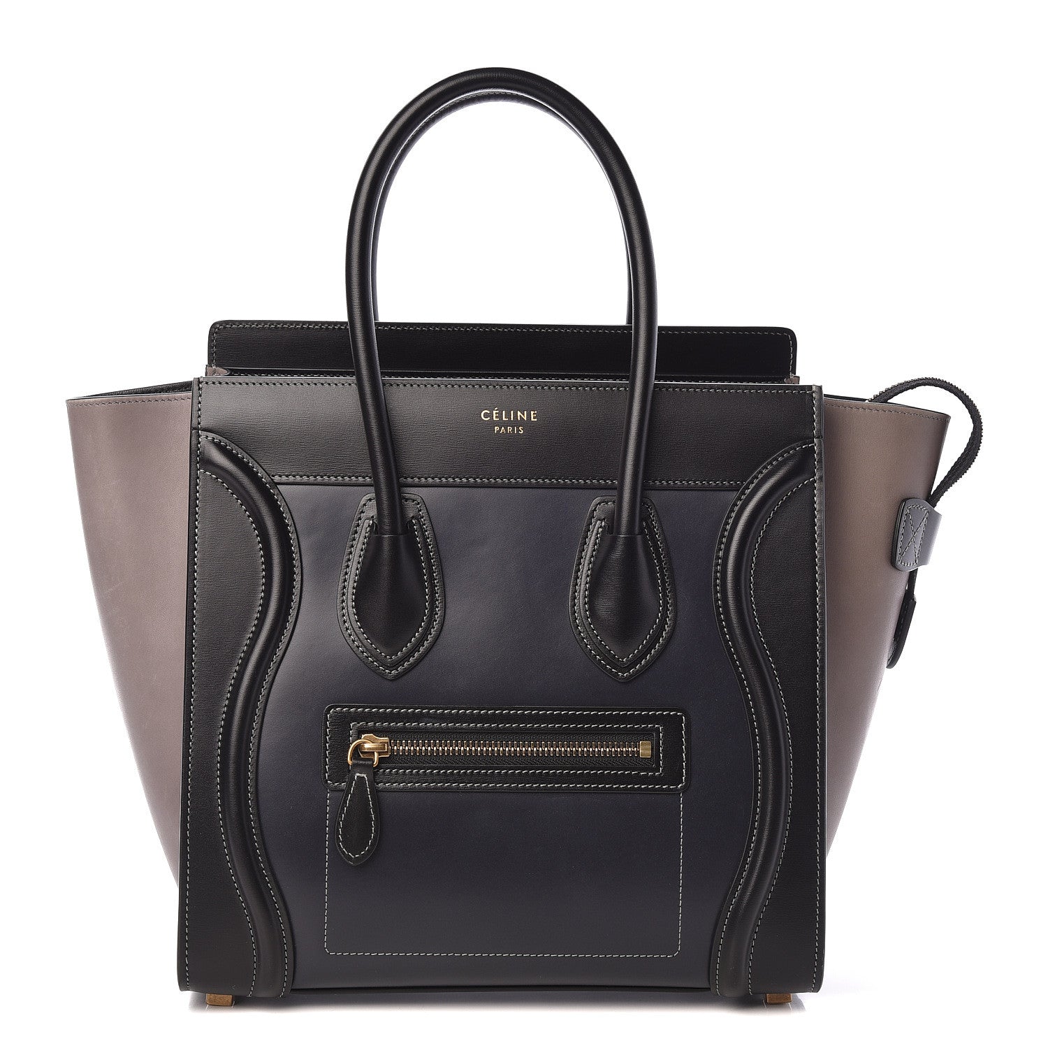 Celine Glazed Calfskin Micro Tri-Color Luggage Dark Blue 1 of 11