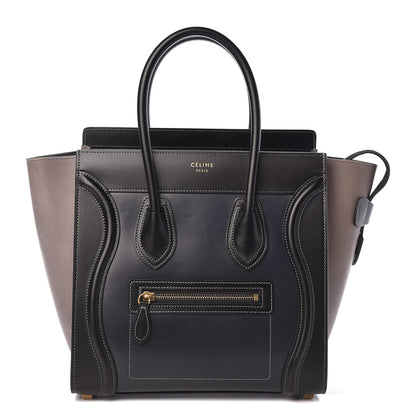 Celine Glazed Calfskin Micro Tri-Color Luggage Dark Blue 1 of 11