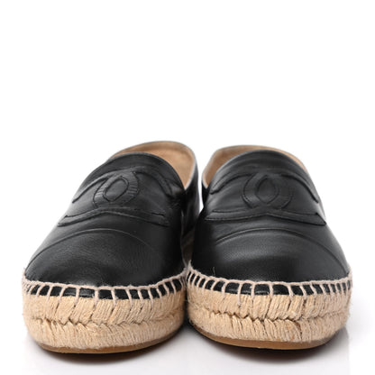 Chanel Lambskin CC Espadrilles 38 Black 2 of 4
