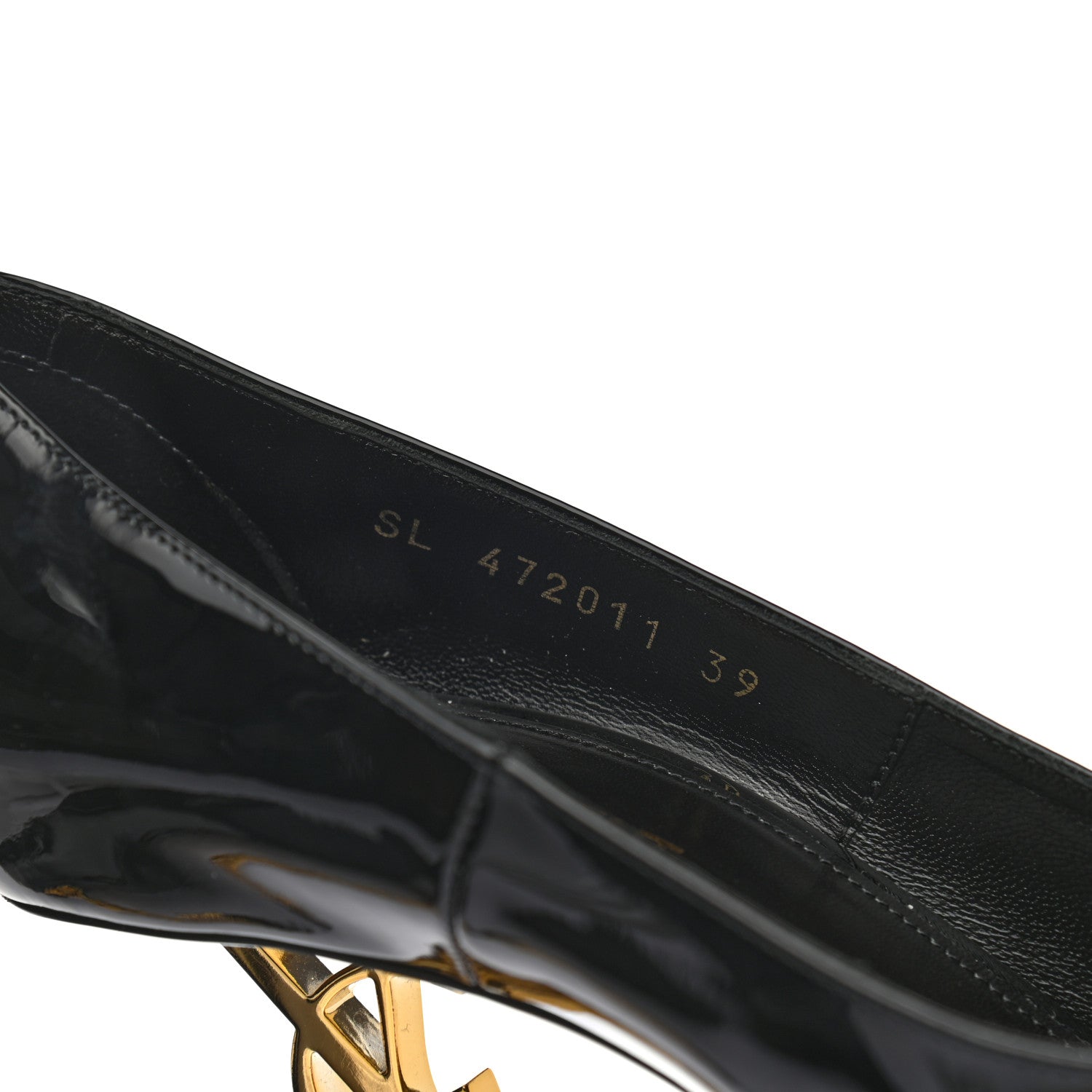 Saint Laurent Patent Opyum 110 Pumps 39 Black Gold 8 of 8
