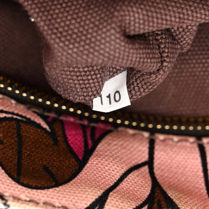 Prada Canvas Canapa Small Floral Tote Multicolor 8 of 11