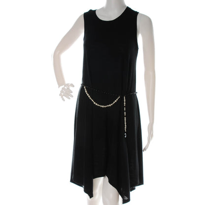 Chanel Pearl Beaded CC Double Strand Belt Black White 2 of 4