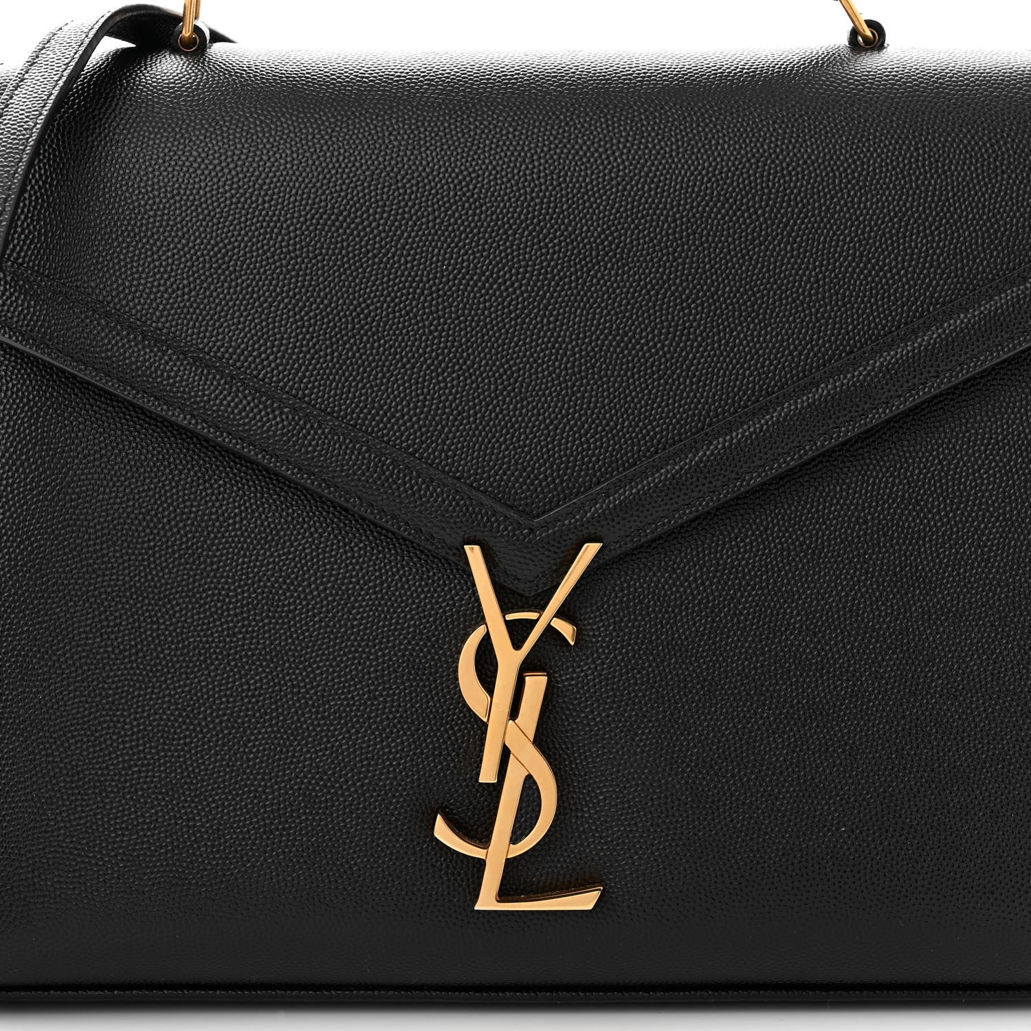 Saint Laurent Grain de Poudre Medium Classic Monogram Cassandra Top Handle Black Rouge Legion 8 of 11