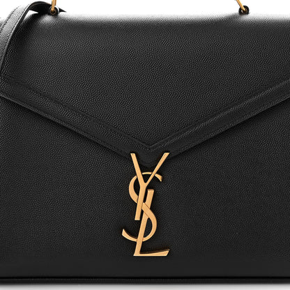 Saint Laurent Grain de Poudre Medium Classic Monogram Cassandra Top Handle Black Rouge Legion 8 of 11