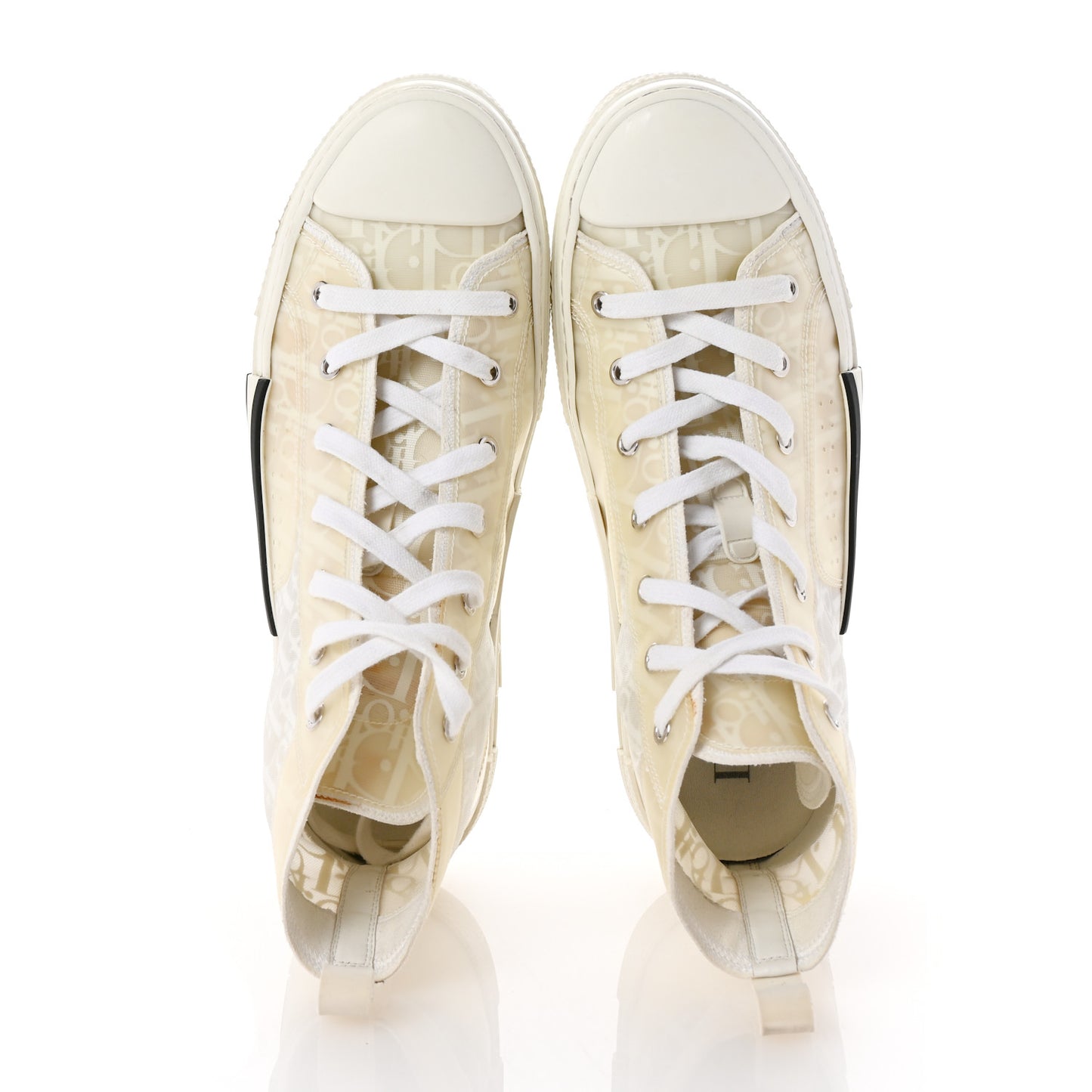 Technical Canvas Oblique Mens B23 High Top Sneakers 43 White