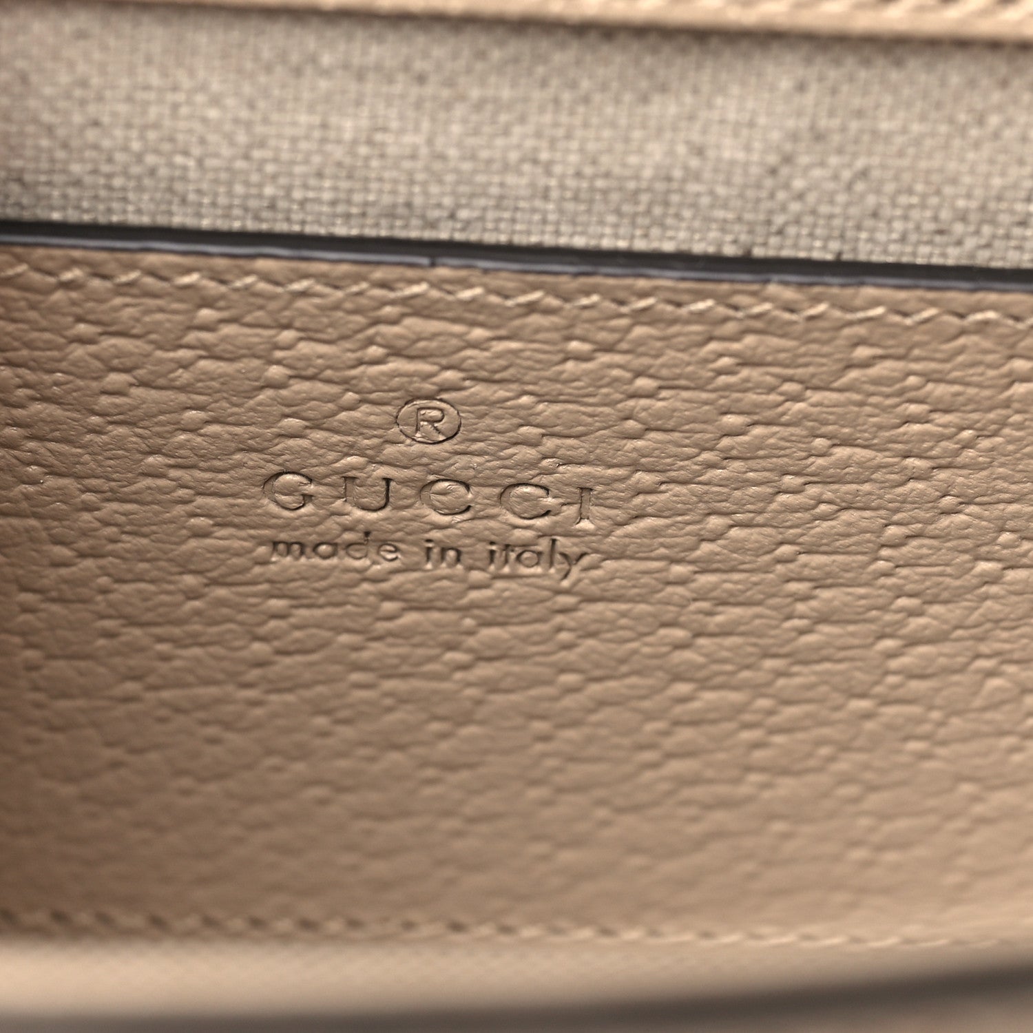 Gucci GG Supreme Monogram Textured Dollar Calfskin Web Mini Ophidia Padlock Top Handle Chain Shoulder Bag Beige Mystic White Oatmeal 6 of 10
