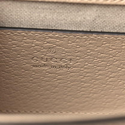 Gucci GG Supreme Monogram Textured Dollar Calfskin Web Mini Ophidia Padlock Top Handle Chain Shoulder Bag Beige Mystic White Oatmeal 6 of 10