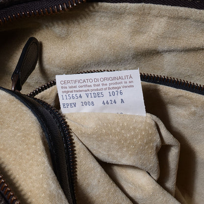 Bottega Veneta Shiny Goatskin Intrecciato Karung Large Veneta Hobo Cobalt Nero 8 of 8