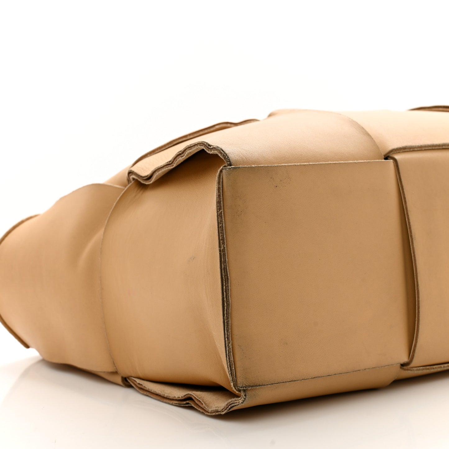 Nappa Maxi Intrecciato Medium Arco Tote Almond