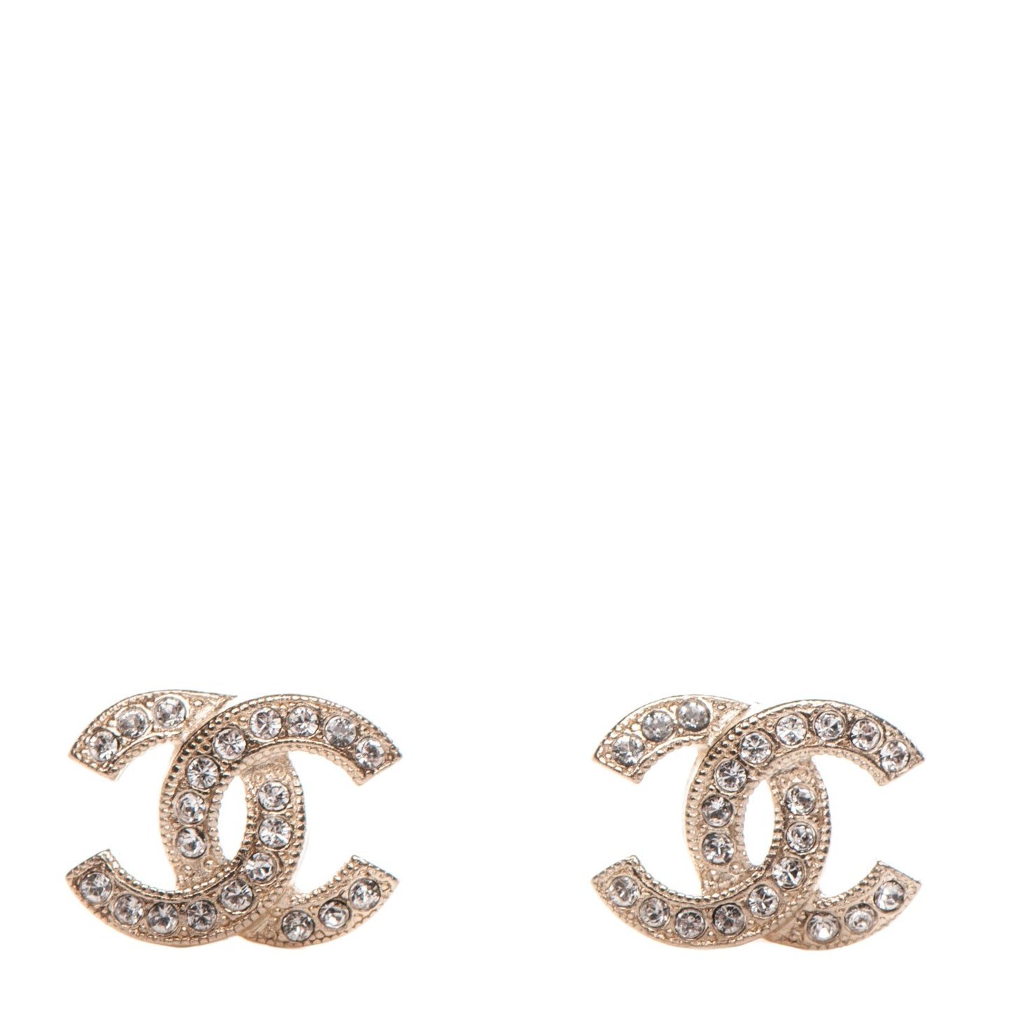 Crystal CC Earrings Gold