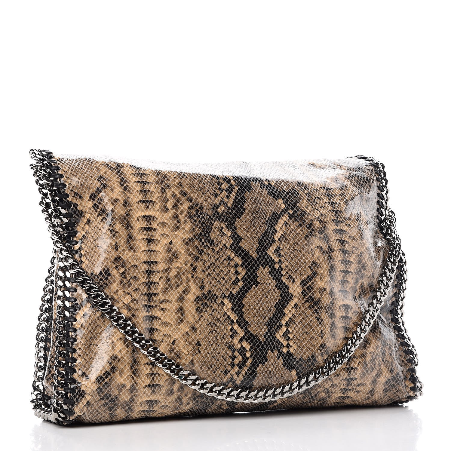 Stella McCartney Eco Python Falabella Fold Over Tote Brown 4 of 9