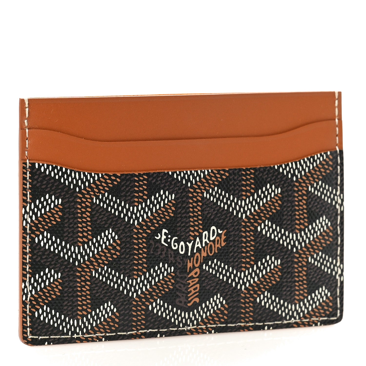 Goyard Goyardine Saint Sulpice Card Holder Black Gold 3 of 9
