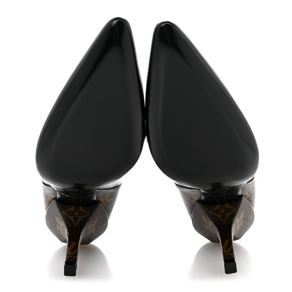 Louis Vuitton Calfskin Monogram Janet Ankle Boots 38 Black 6 of 11