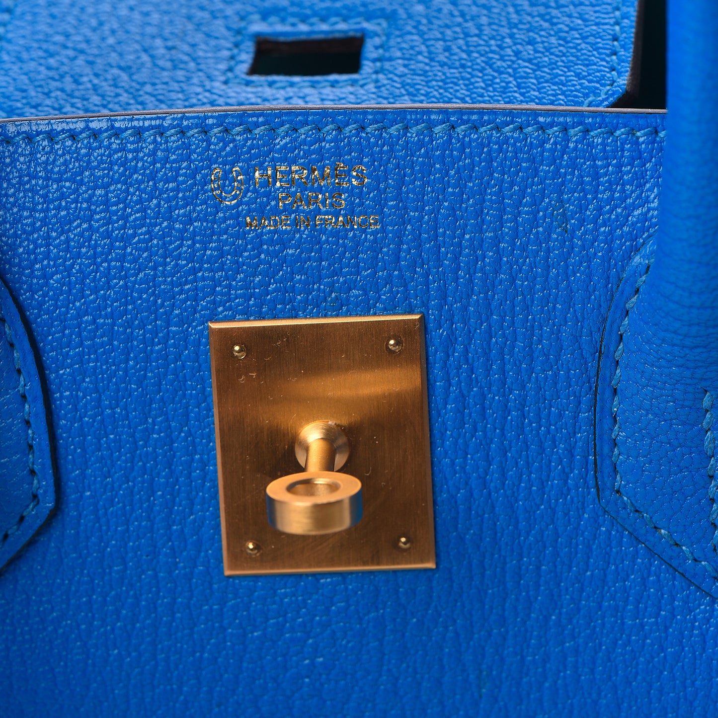 Chevre Mysore Horseshoe Birkin 30 Bleu Hydra Bleu Paon