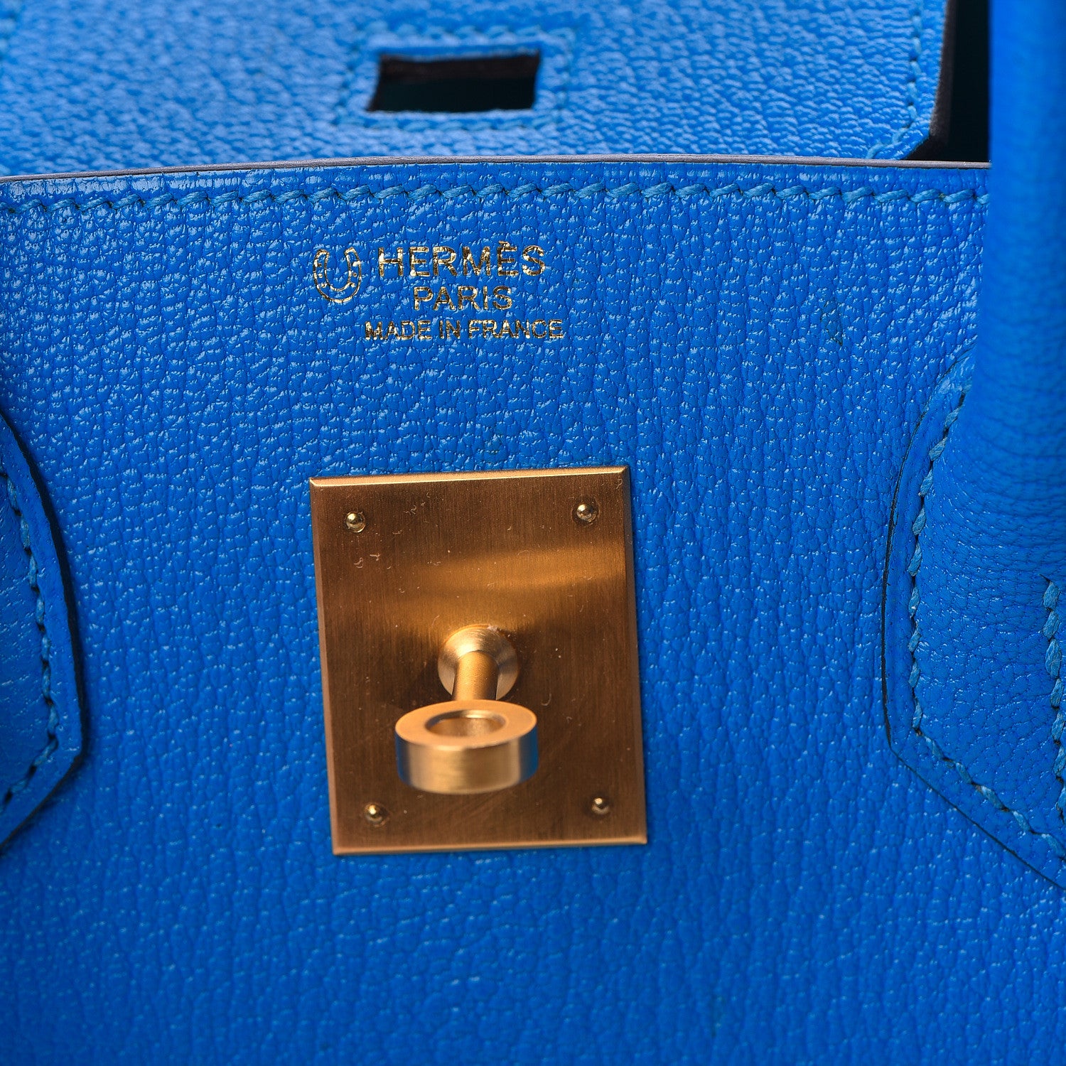Hermes Chevre Mysore Horseshoe Birkin 30 Bleu Hydra Bleu Paon 17 of 34