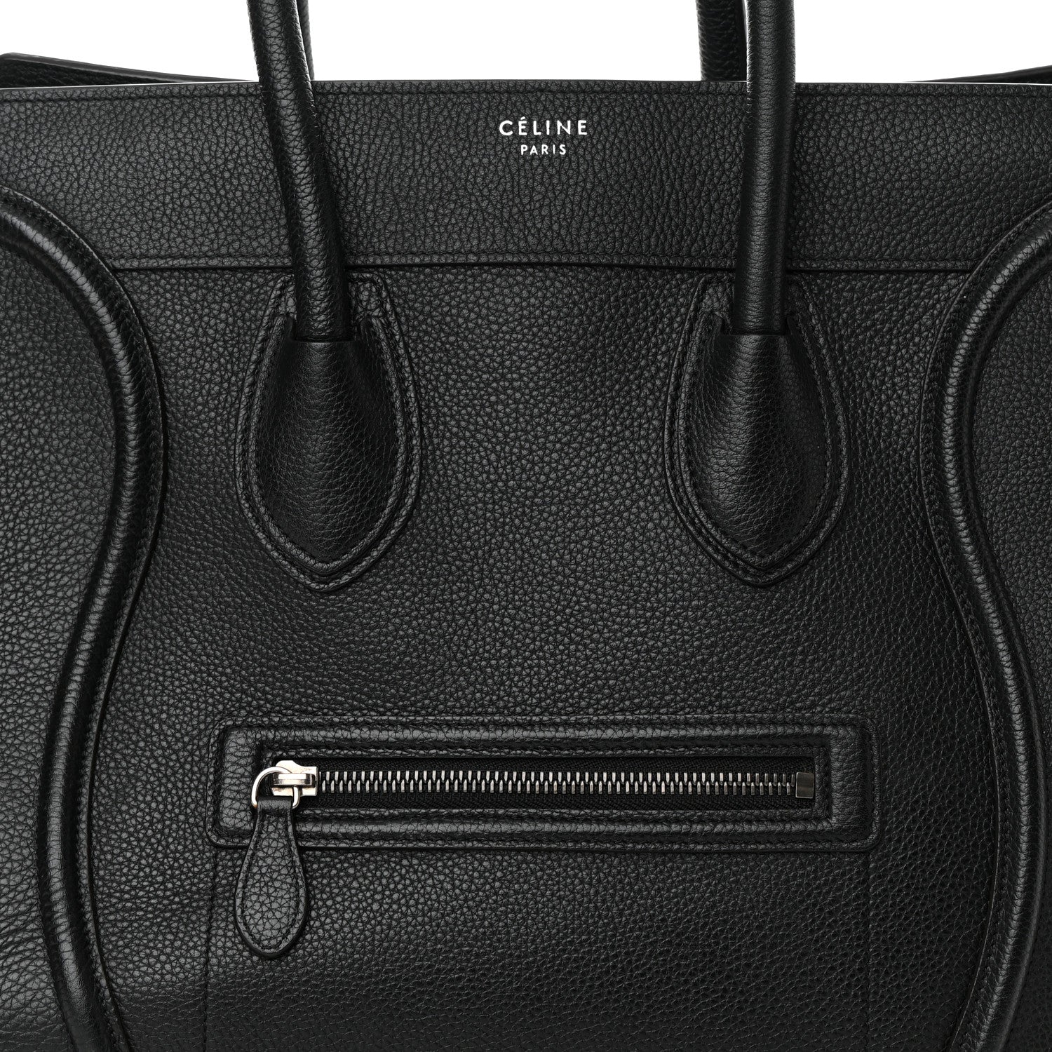Celine Drummed Calfskin Mini Luggage Black 8 of 18