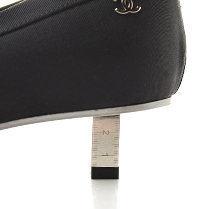 Chanel Quilted Grosgrain CC Loafers 38 Black 8 of 8