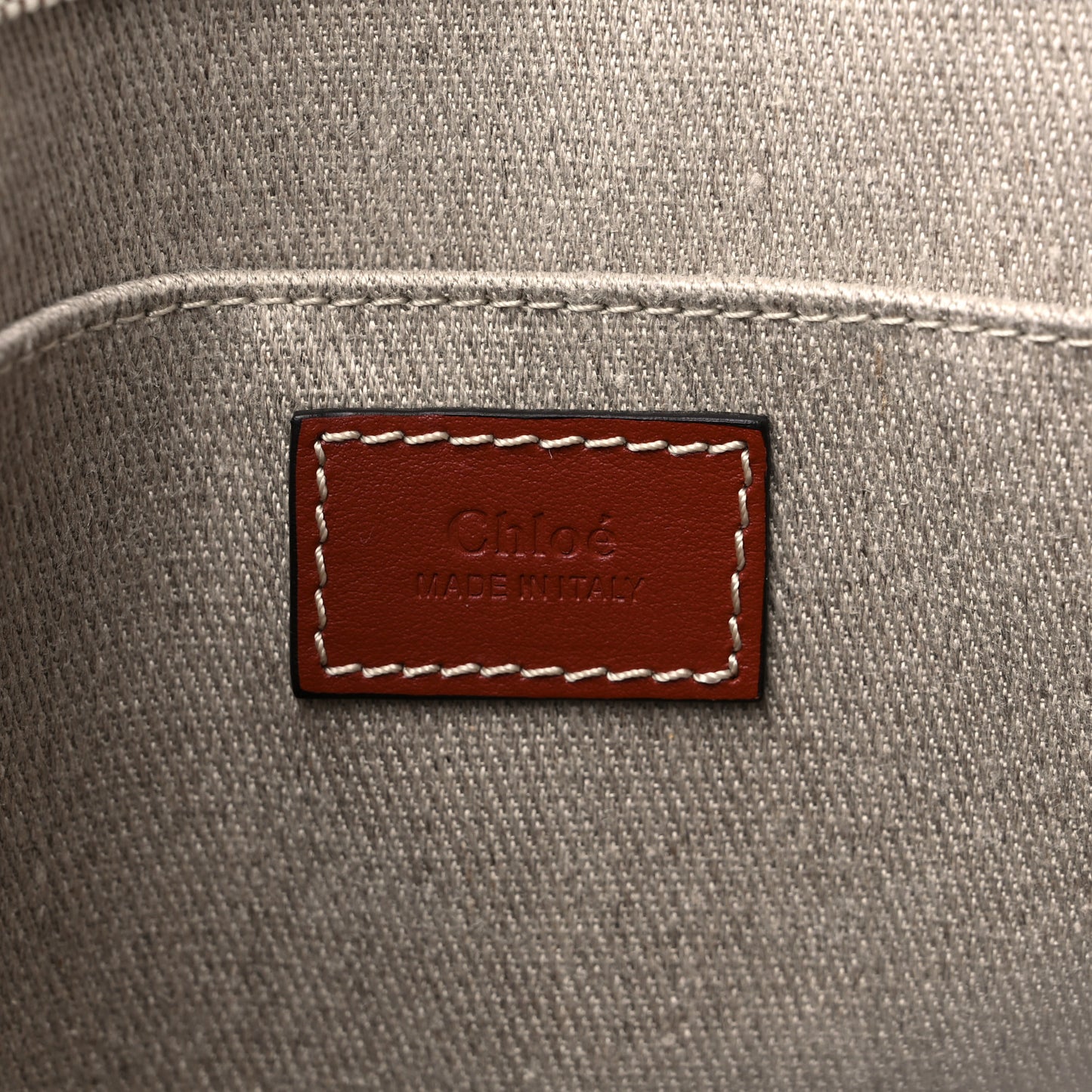 Cotton Calfskin Medium Woody Ribbon Tote White Brown