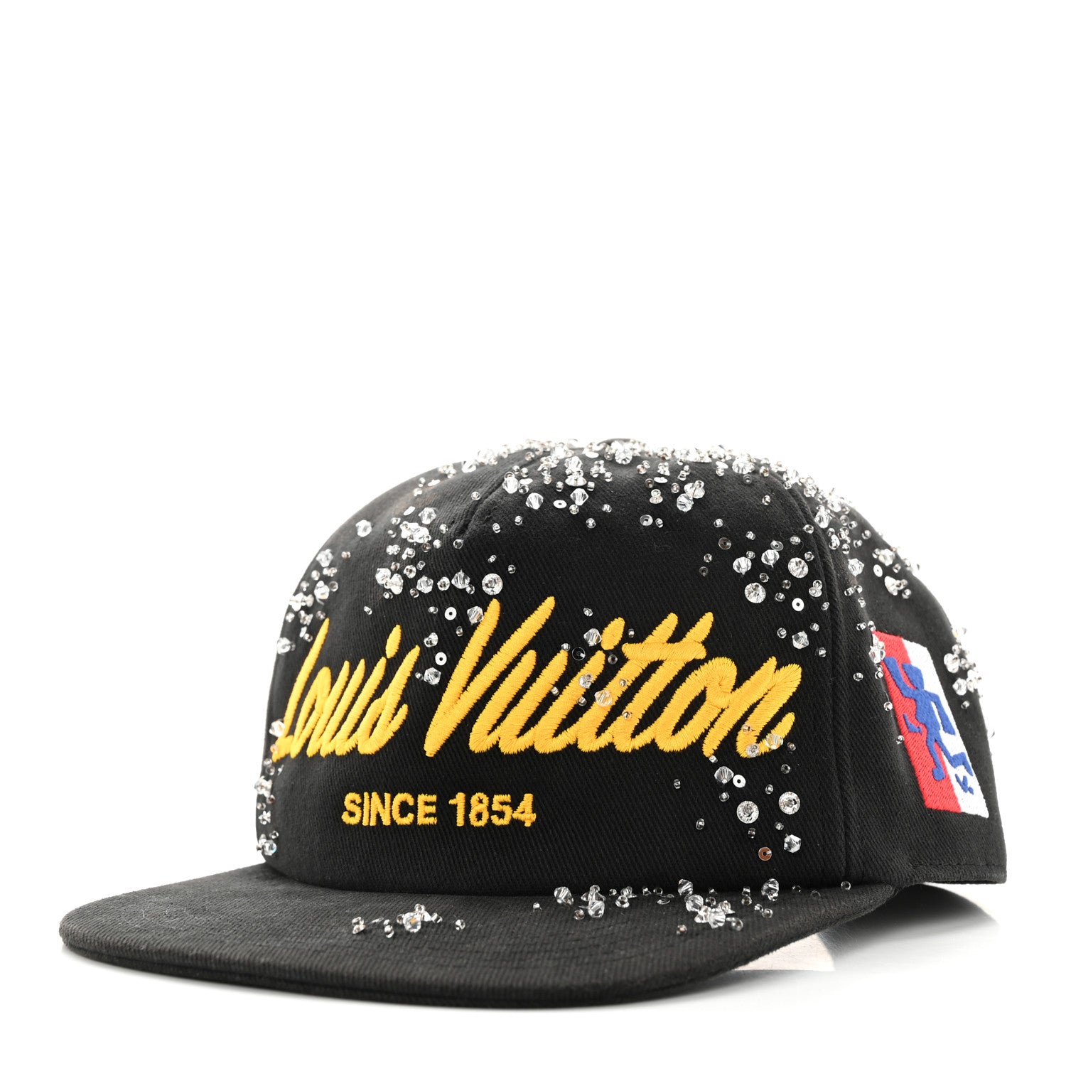 Louis Vuitton Crystal Jacquard Embroidered Cap M Black 1 of 9