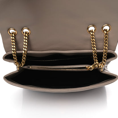 Saint Laurent Calfskin Y Quilted Monogram Medium Loulou Chain Satchel Dusty Grey 4 of 4