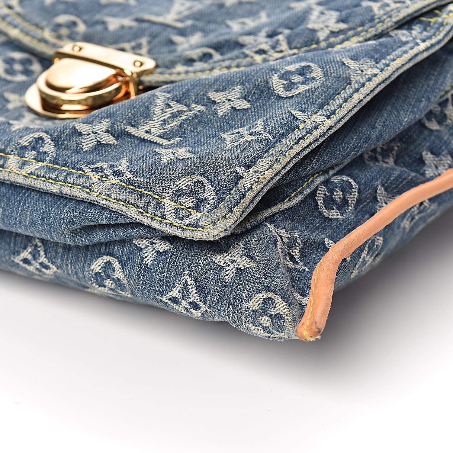 Louis Vuitton Monogram Denim Sac Plat Blue 10 of 13