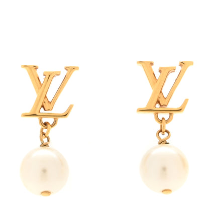 Louis Vuitton Pearl LV Louisa Iconic Earrings Gold 1 of 4