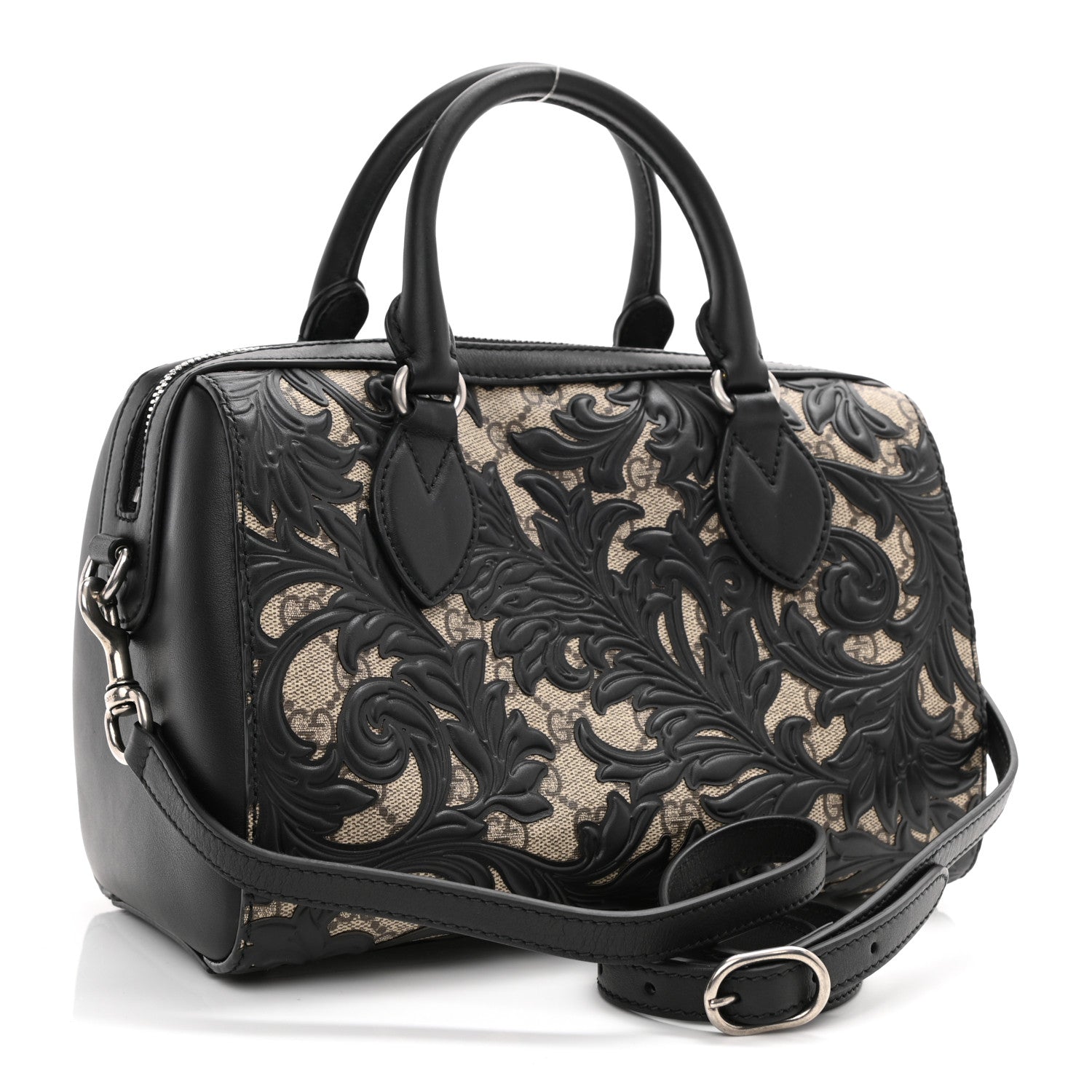 Gucci GG Supreme Monogram Arabesque Small Boston Black 4 of 15