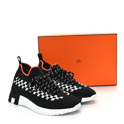 Hermes Knit Womens Flex Bolduc Sneakers 38 Black White 7 of 8