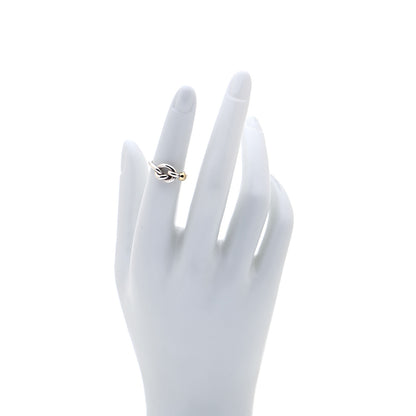 Tiffany Sterling Silver 18K Yellow Gold Love Knot Ring 48 4.5 2 of 6