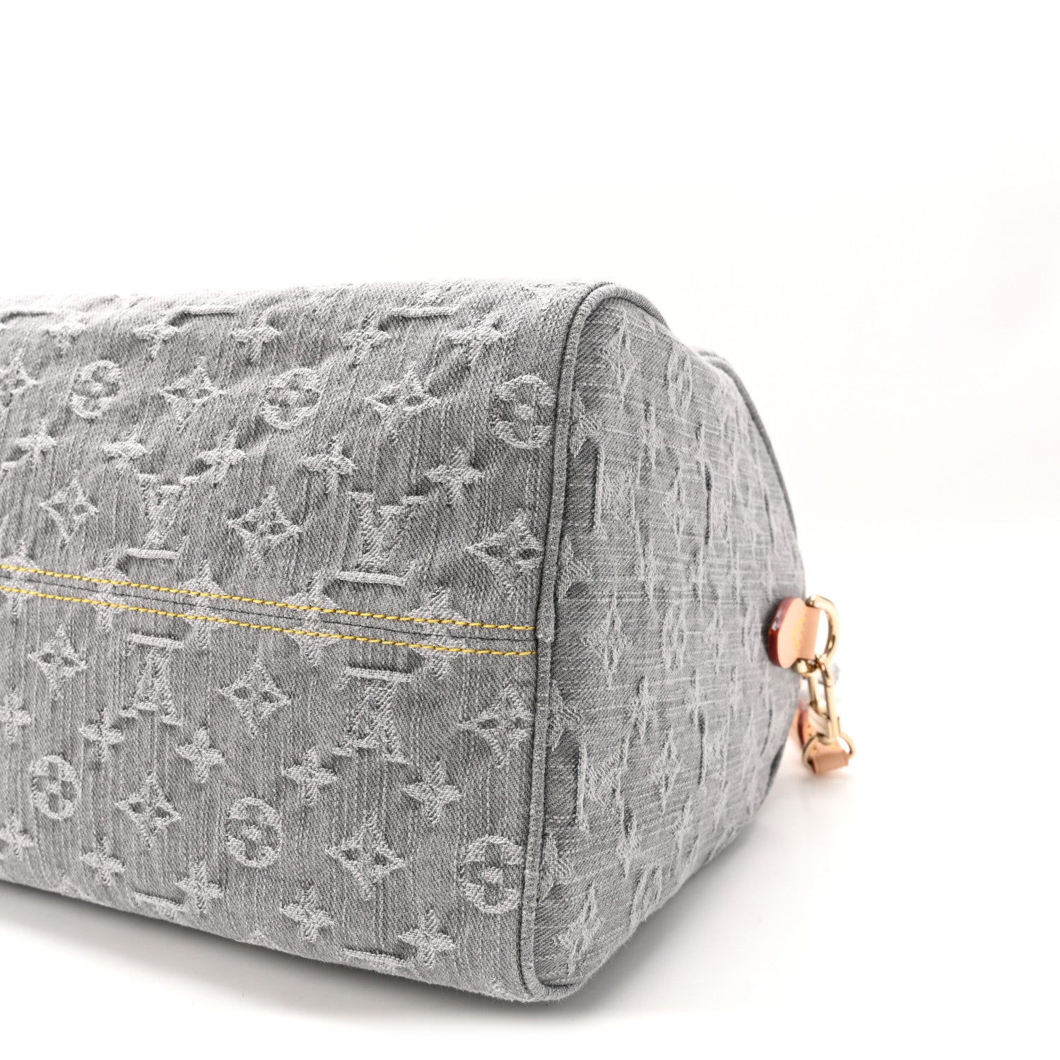 Louis Vuitton Monogram Denim Speedy Soft 30 Washed Gray 9 of 9