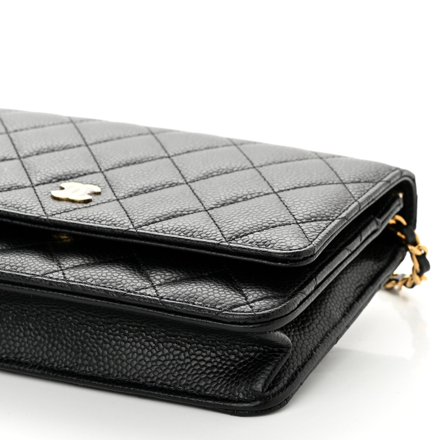 Chanel Caviar Quilted Wallet On Chain WOC Black 11 of 12