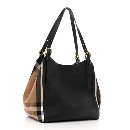 Burberry Grainy Calfskin House Check Small Canterbury Black 3 of 10