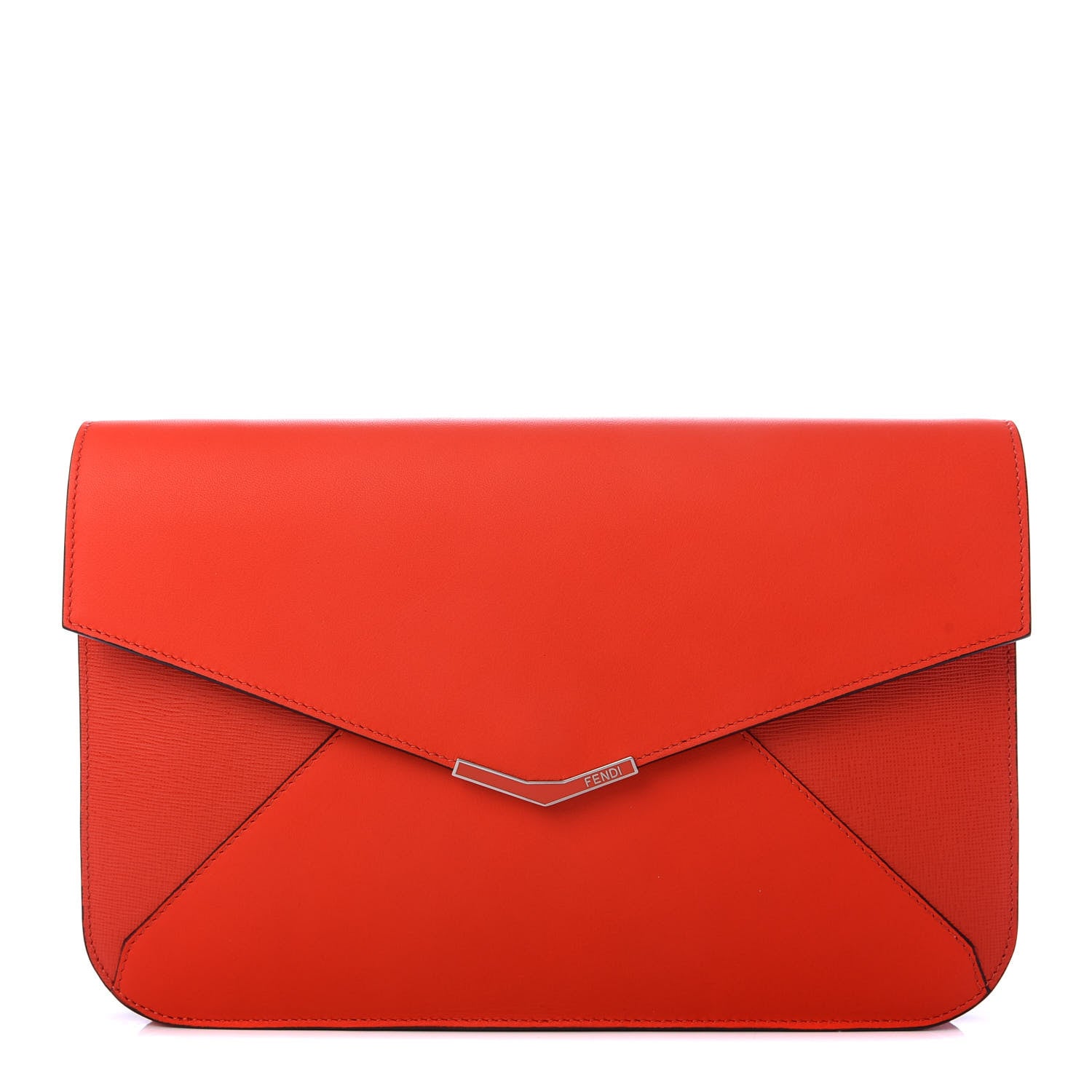 Fendi Vitello Elite 2Jours Clutch Papavero 1 of 10