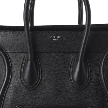 Celine Drummed Calfskin Mini Luggage Black 8 of 8