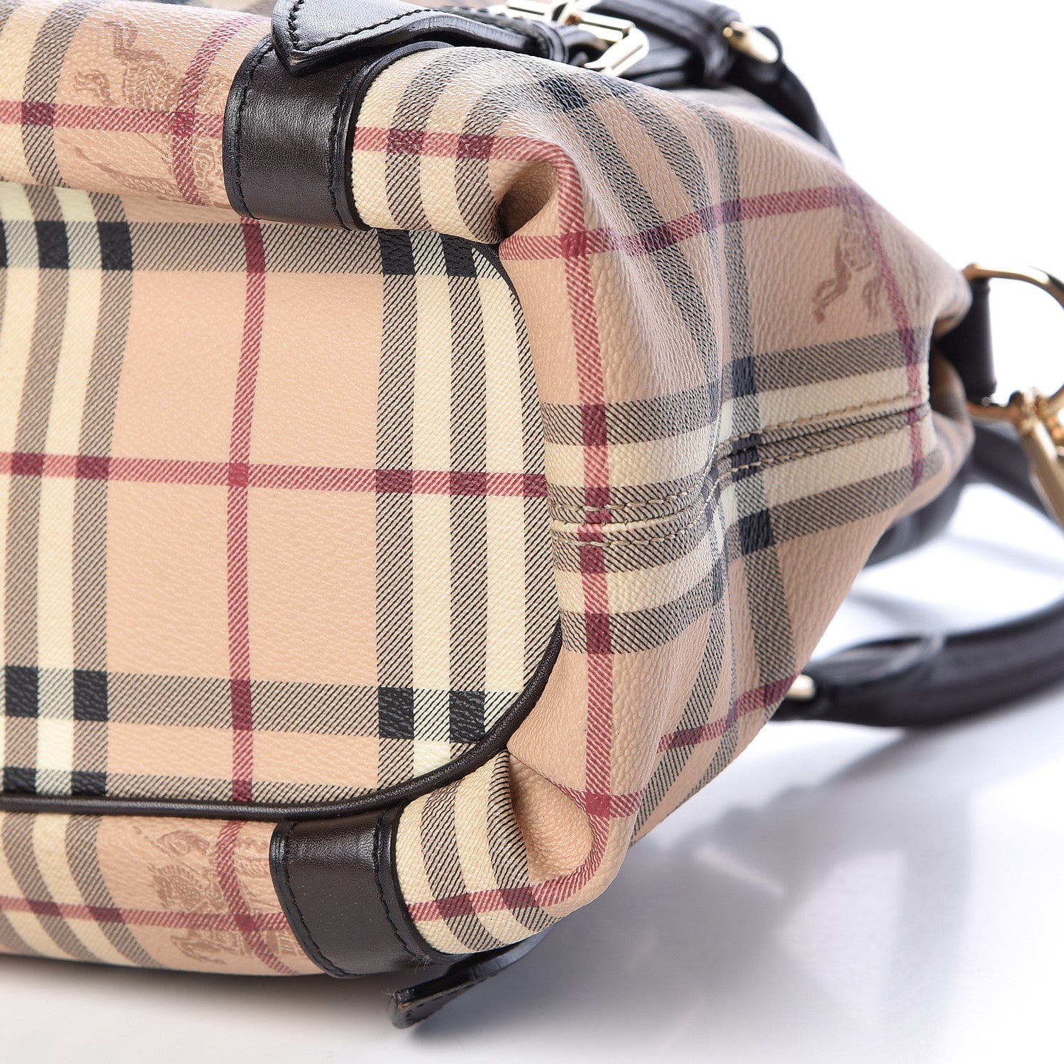 Burberry Haymarket Check Small Northfield Tote Chocolate 10 of 10