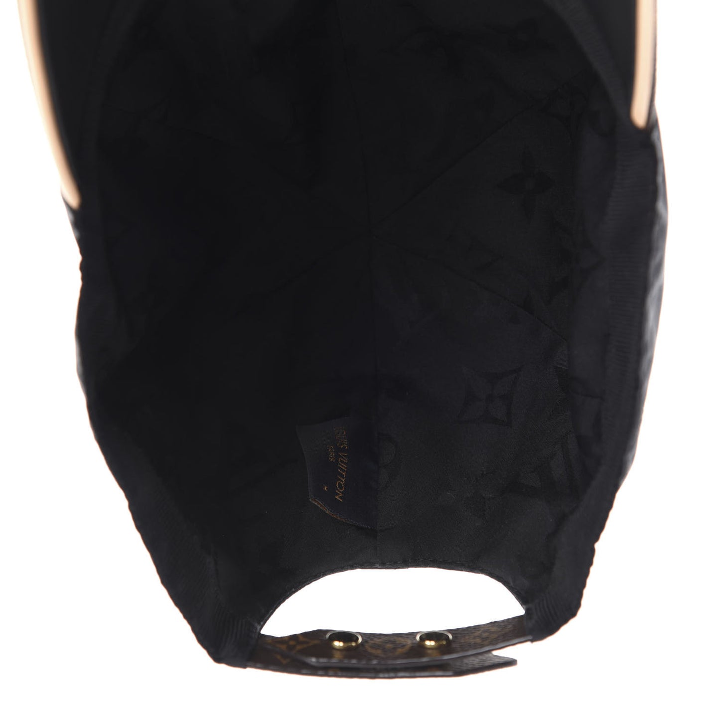 Polyester Silk Monogram LV Get Ready Cap M Black