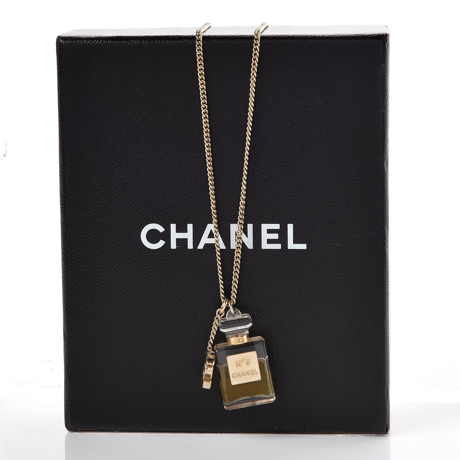 Chanel Resin Perfume Bottle CC Necklace 7 of 7