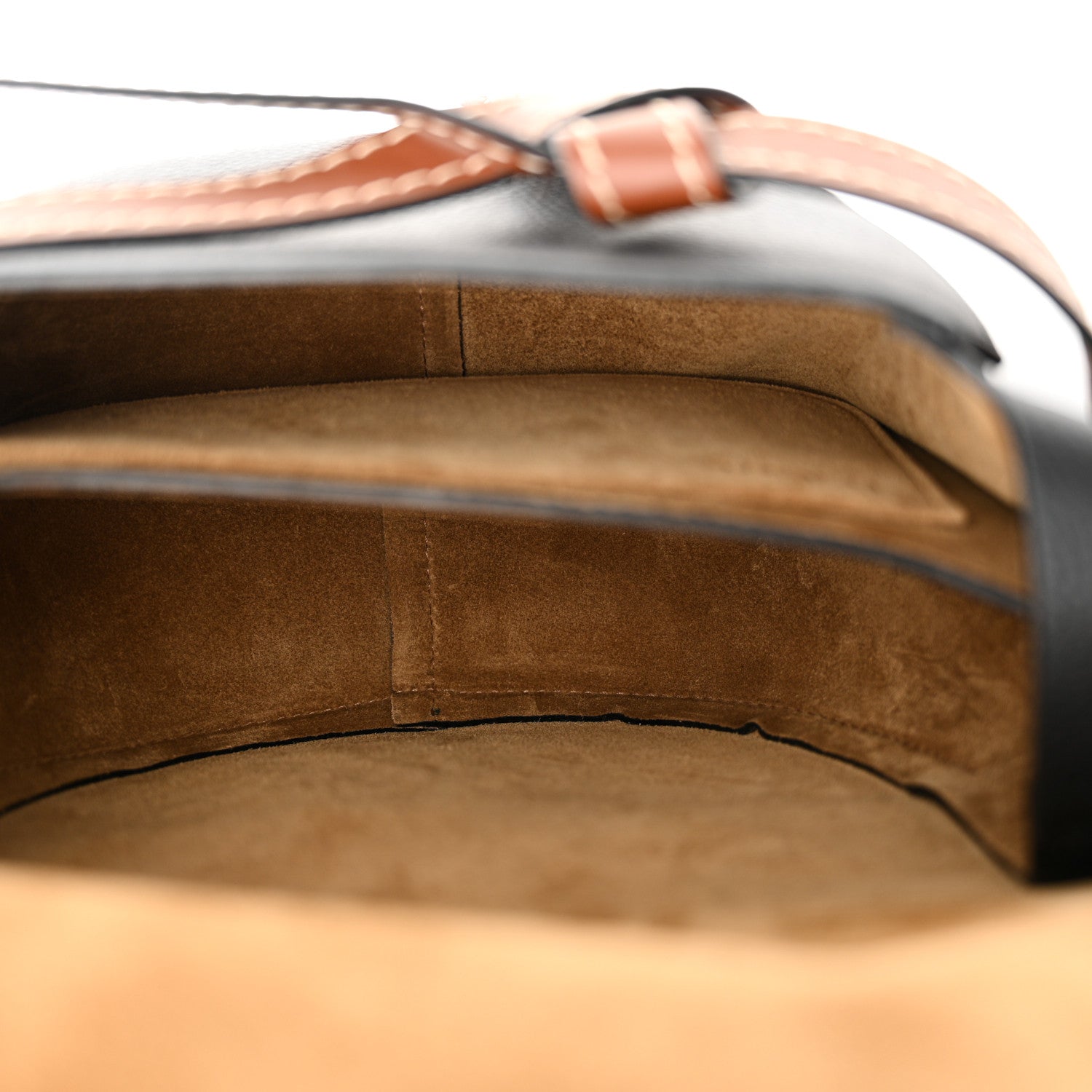 Loewe Grained Calfskin Small Gate Crossbody Bag Pecan Black 5 of 9