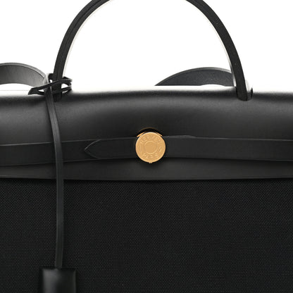 Hermes Toile Vache Hunter Herbag Zip PM 31 Black 9 of 13