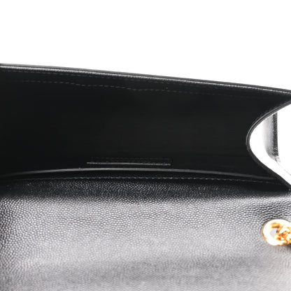 Saint Laurent Grain De Poudre Small Monogram Kate Satchel Black 5 of 8
