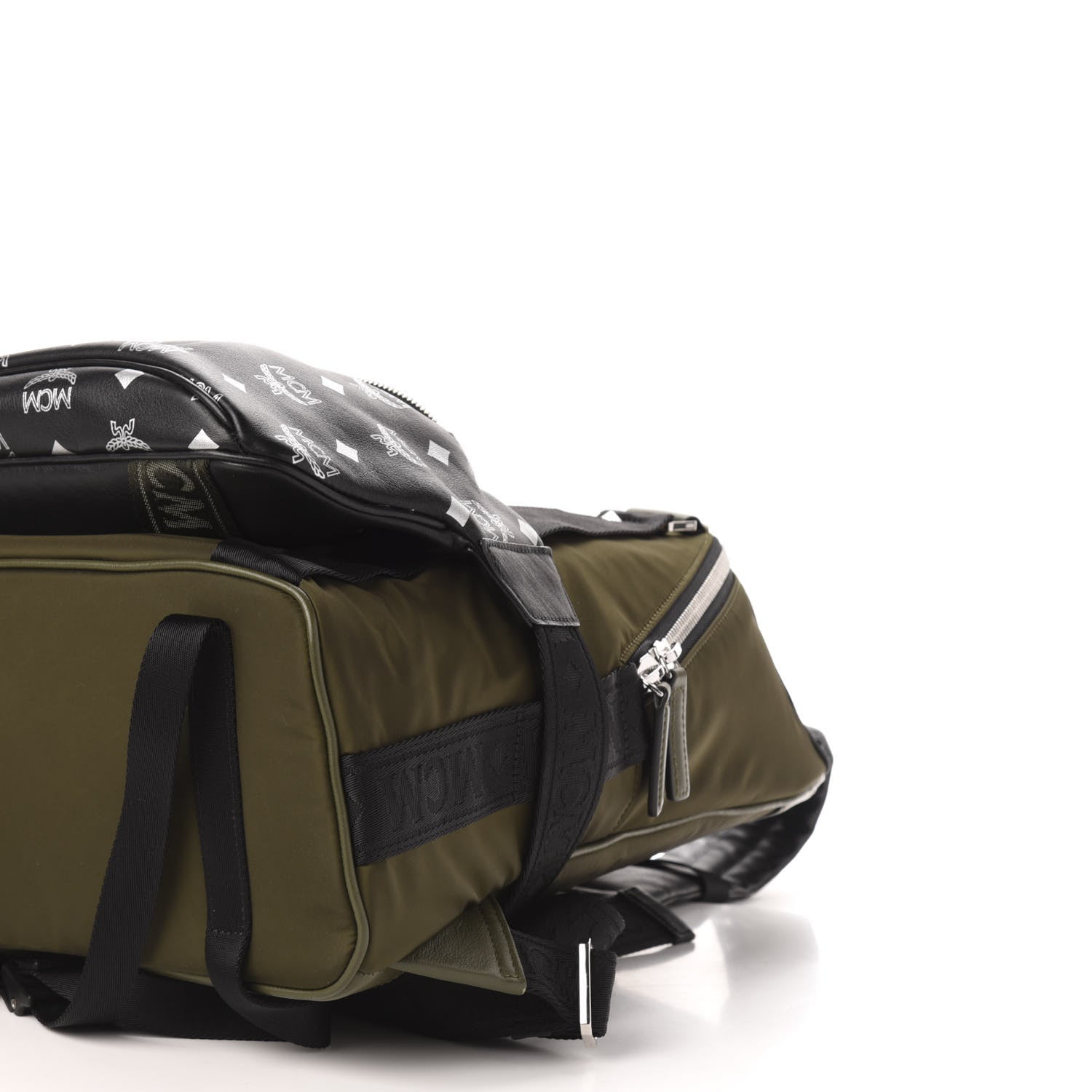 MCM Nylon Visetos Medium Jemison 2-in-1 Backpack Loden Green 8 of 9