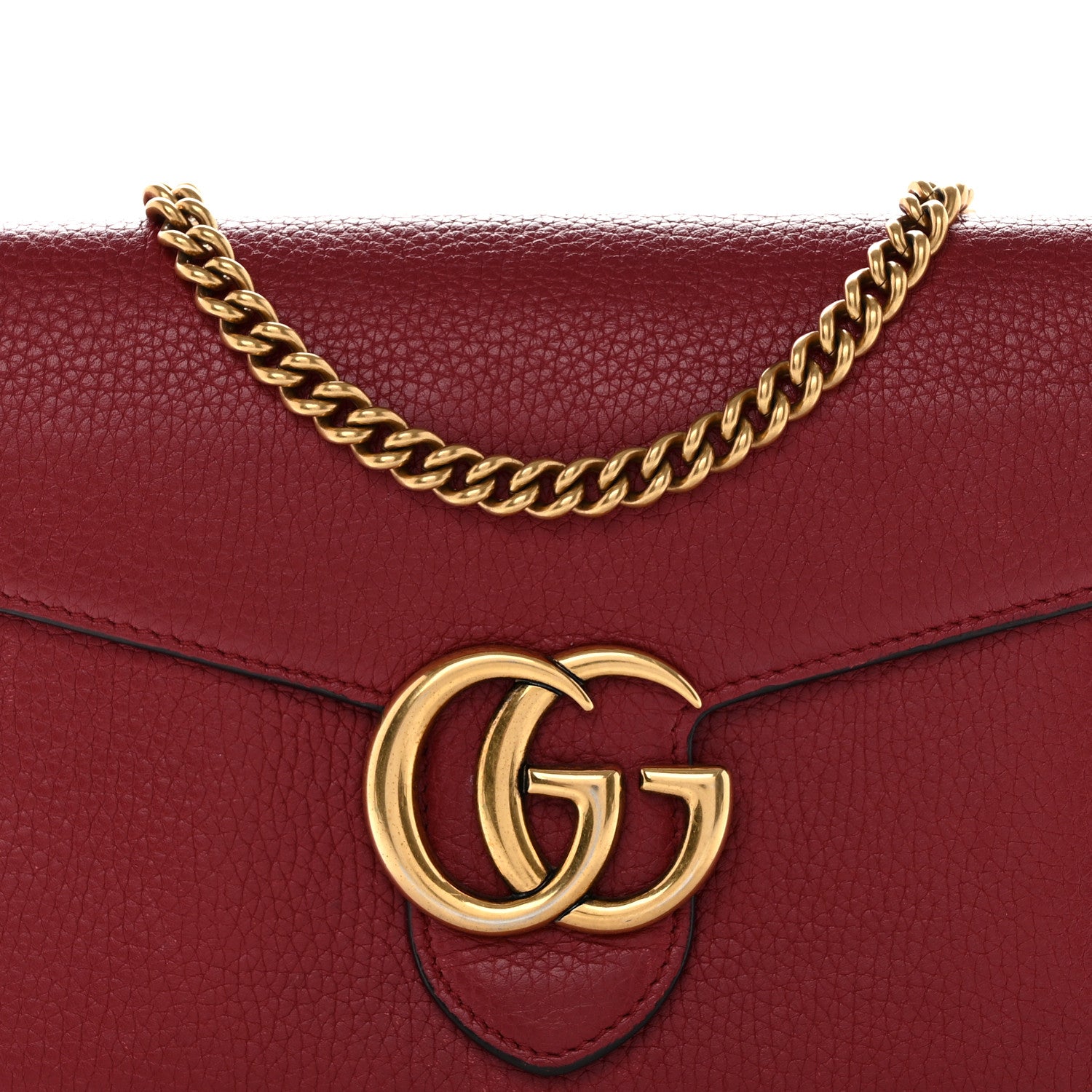 Gucci Cellarius Calfskin GG Marmont Chain Wallet Dry Rose 8 of 13