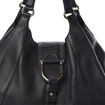 Gucci Pebbled Calfskin Medium Greenwich Shoulder Bag Black 10 of 10