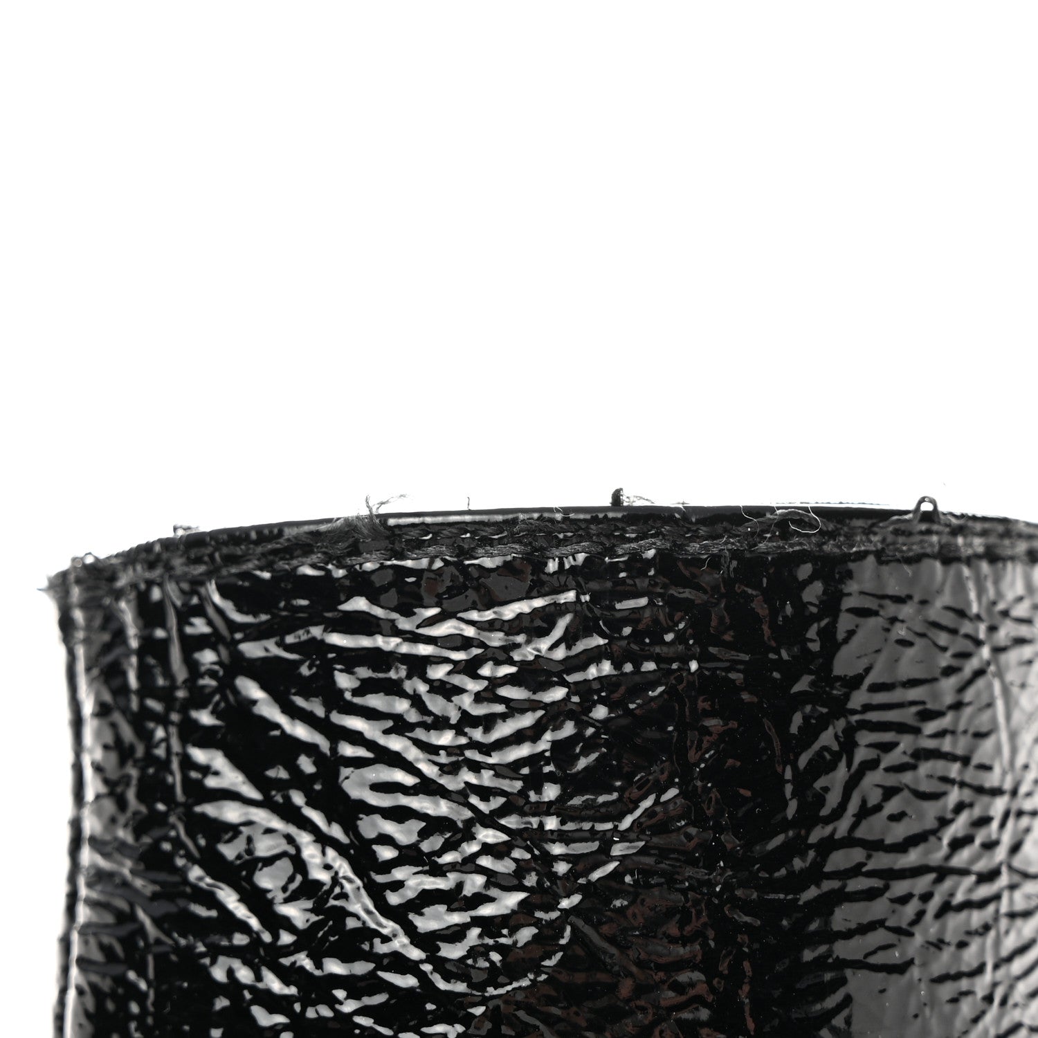 Valentino Garavani Crinkled Patent Knee Boots 35 Black 12 of 17