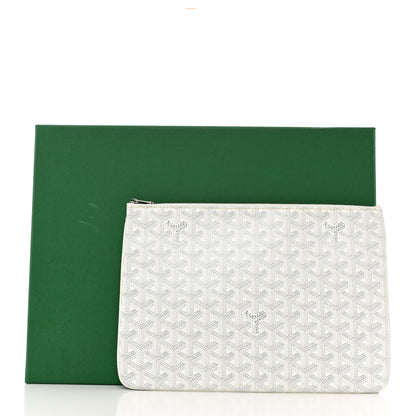 Goyard Goyardine Senat Pochette MM White 9 of 9