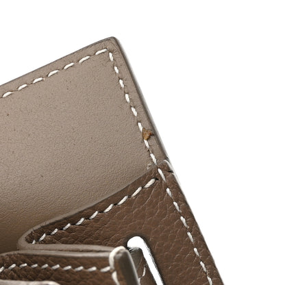 Saint Laurent Grained Calfskin Topstitch Small Classic Sac De Jour Taupe 16 of 16