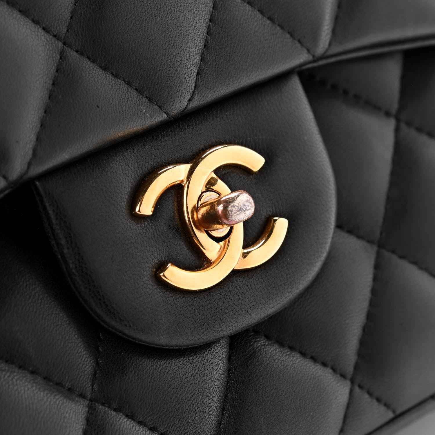 Chanel Lambskin Quilted Jumbo Double Flap Black 11 of 13