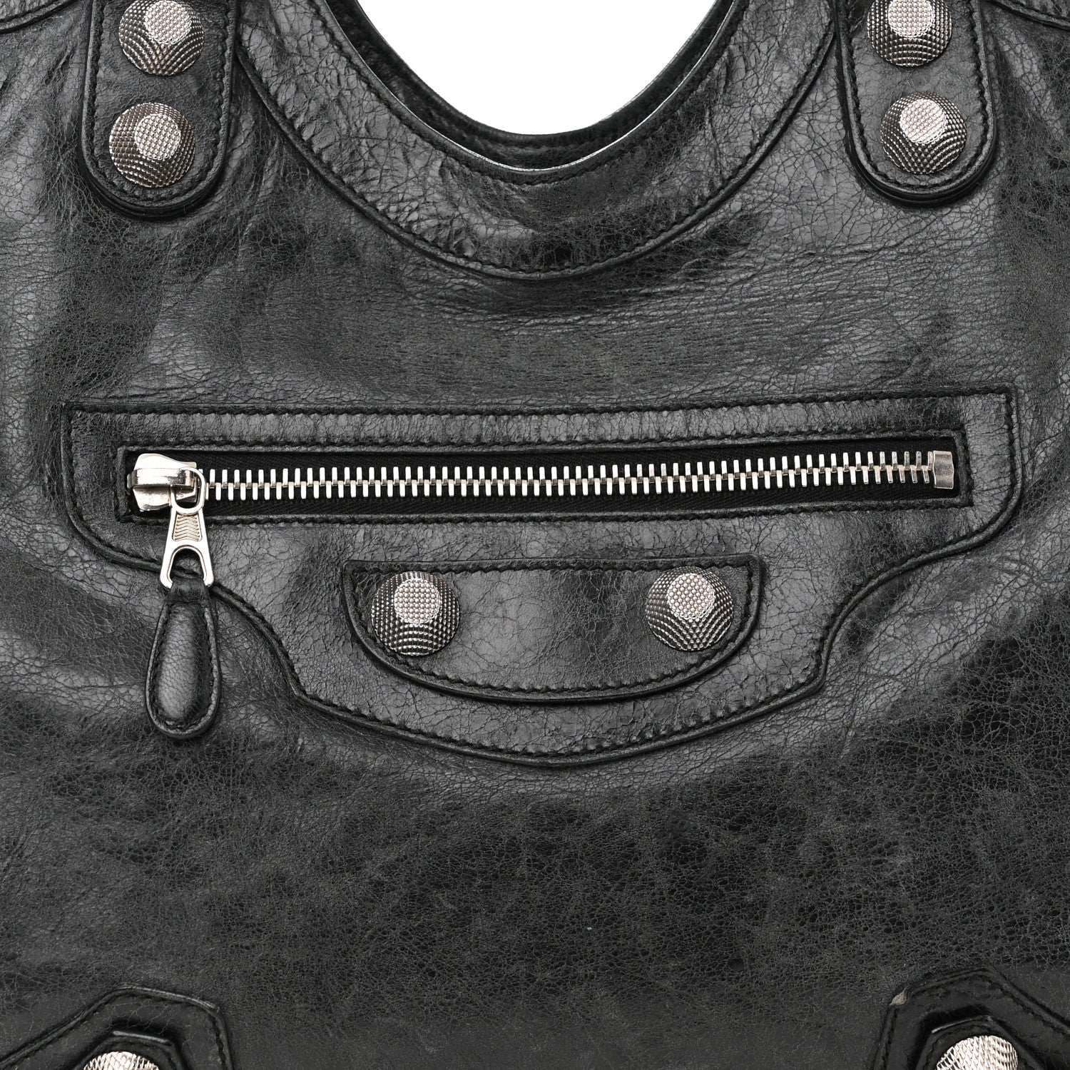 Balenciaga Agneau Giant 21 Silver Hardware Folder Black 9 of 16