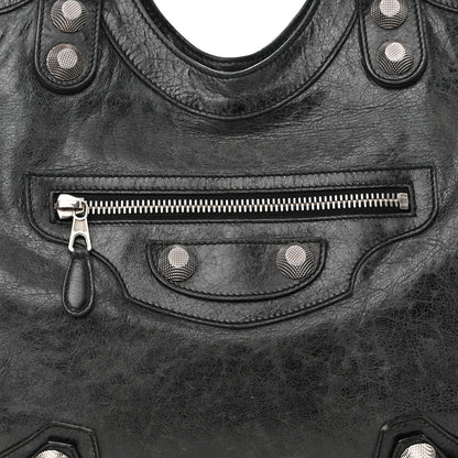Balenciaga Agneau Giant 21 Silver Hardware Folder Black 9 of 16